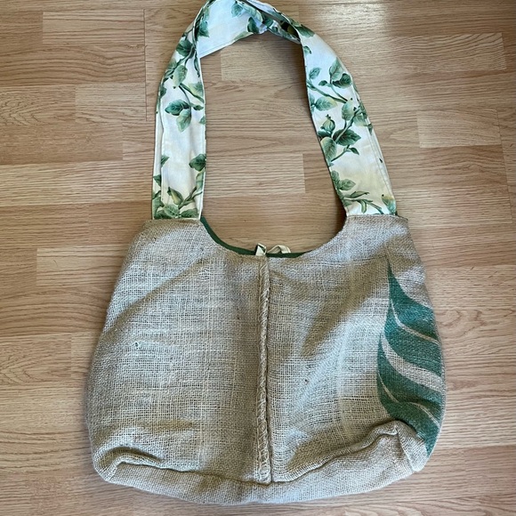 Upcycled Unique Handmade One of a Kind Satchel Tote Bag /Carryall Made in Haiti - Picture 2 of 9